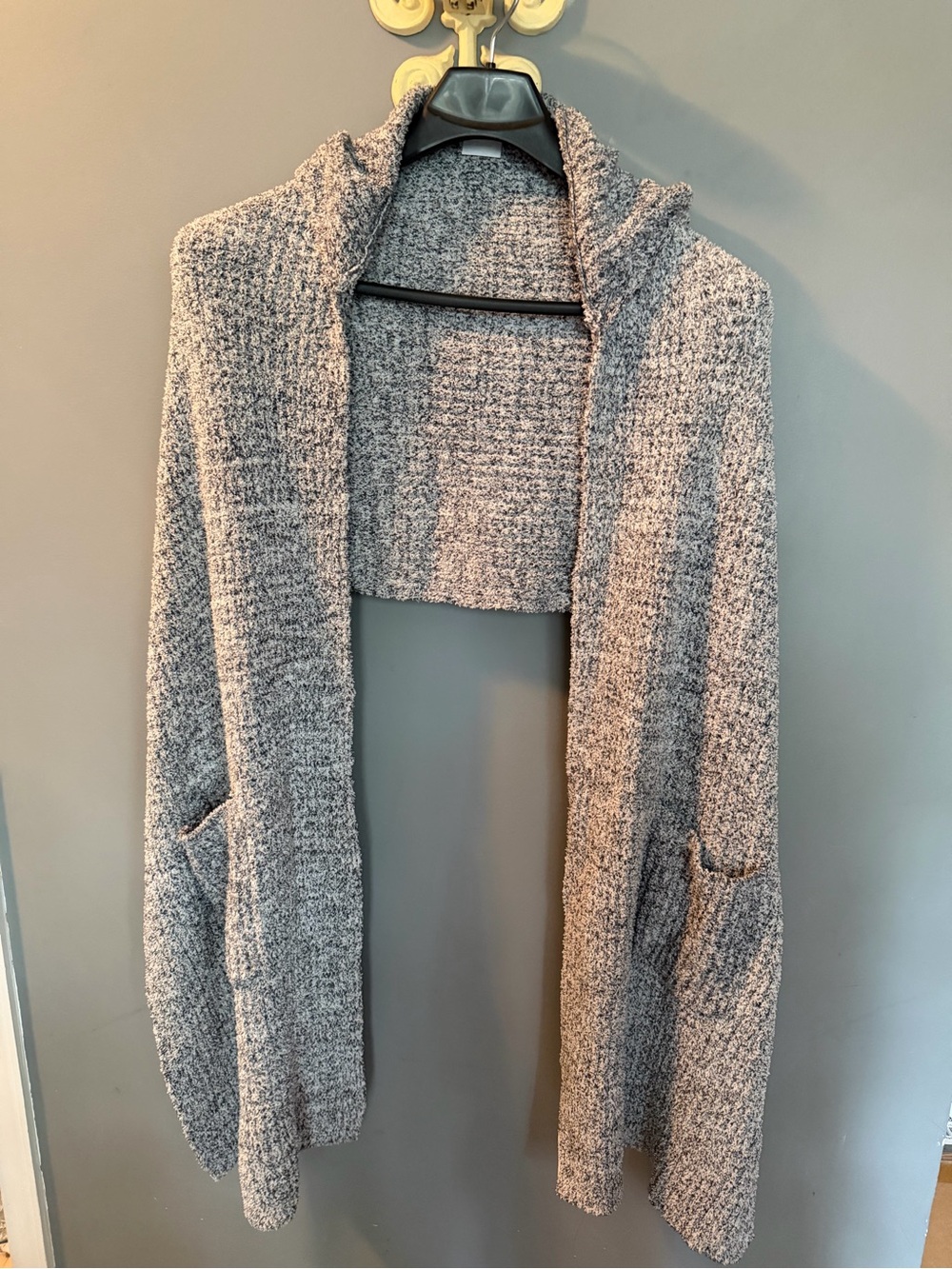 Cozy Open-Front Hooded Shrug/Wrap - Super Soft and Cozy - Gray